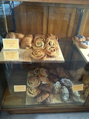 In the cabinet - breakfast pastries  at Tart Bakery - St Kevins Arcade in Auckland