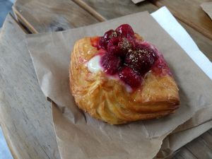 Raspberry Danish at Tart Bakery - St Kevins Arcade in Auckland