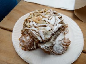 Almond crossiant at Tart Bakery - St Kevins Arcade in Auckland