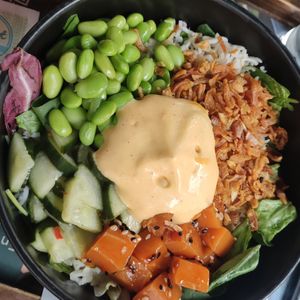 Wasabi Salmon bowl at my indigo - Museumstraße in Innsbruck