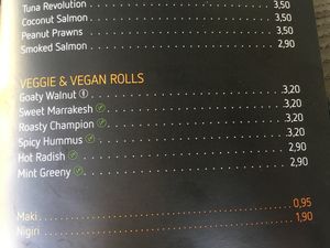 Veggie and vegan rolls at my indigo - Museumstraße in Innsbruck
