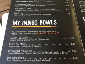 My indigo bowls price list at my indigo - Museumstraße in Innsbruck