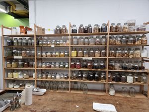 Products in jars at Coop Content in Leuven