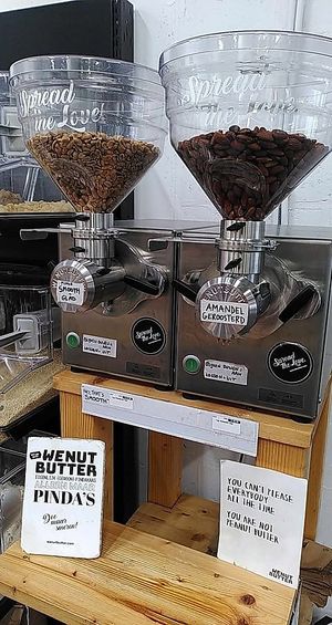 Grind your own fresh peanut butter at Coop Content in Leuven