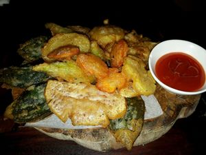 Vegetable tempura  at ROM Vegetarian Restaurant in Da Nang