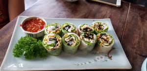 Fresh spring rolls at ROM Vegetarian Restaurant in Da Nang