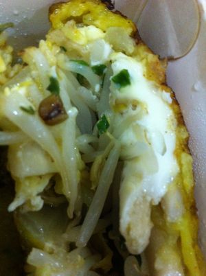 Vietnamese pancake WITH egg instead of without :-( at ROM Vegetarian Restaurant in Da Nang