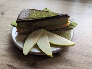 Matcha cake at Dobra Cajovna in Havirov