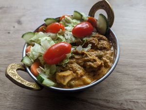 Matar paneer (tofu) at Dobra Cajovna in Havirov