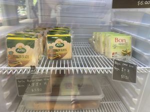 Selling cheese as well  at Almond Bakery 杏仁烘培坊 in West Singapore
