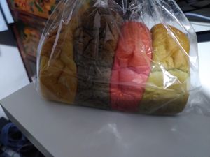 Colored bread at Almond Bakery 杏仁烘培坊 in West Singapore
