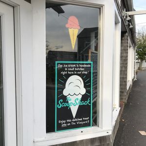 Window at Scoop Shack in Edgartown