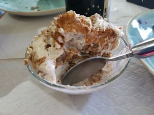 cinnamon and cookies ice cream  at Happy Veggies in Ponta Delgada