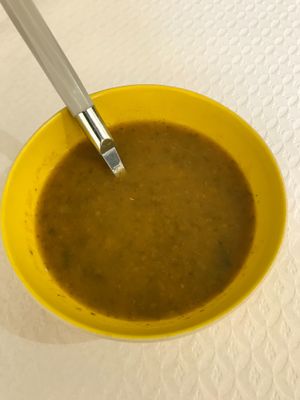 Soup of the day. Good but nothing amazing. 4/5 at Happy Veggies in Ponta Delgada