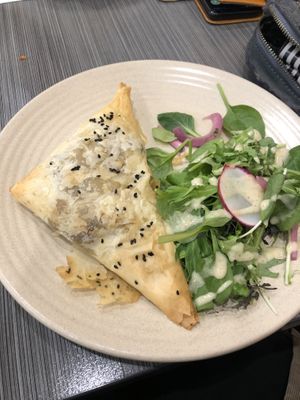Cream cheese and pumpkin filo at Watson's Eatery in Dunedin