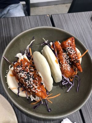Spicy bao buns at Watson's Eatery in Dunedin