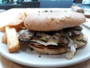 Watson's version of Philly cheesesteak sandwich. at Watson's Eatery in Dunedin