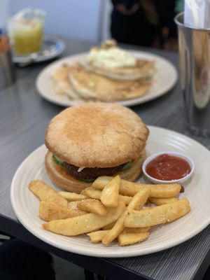 “Chicken” Burger (Chefs own patty!)  at Watson's Eatery in Dunedin