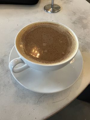 Dirty Chai Latte (almond and oat milk available )  at Lavande Patisserie in Rockville