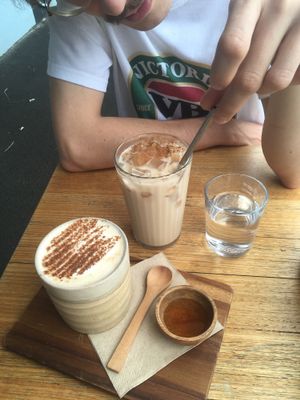 chai boy and iced chai at Tootsie Roller in Fitzroy North