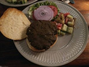 Vegan burger at Salvador's in Kunming