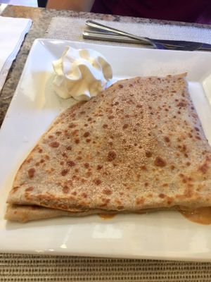 Apple Cinnamon - our favourite! (Minus the Whipped Cream) at Geneva Crepe Bistro in Kingston