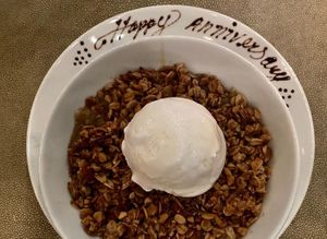 Apple maple cobbler  at Oliver's in Santa Barbara