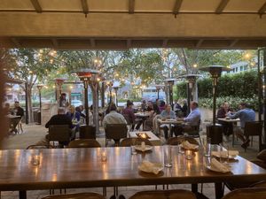 Outside dining area  at Oliver's in Santa Barbara