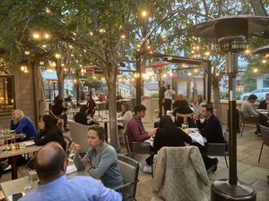 Outside dining  at Oliver's in Santa Barbara