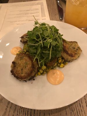 Crab cakes at Oliver's in Santa Barbara