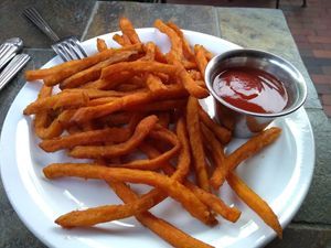 Sweet potato fries at Rio Chama in Santa Fe