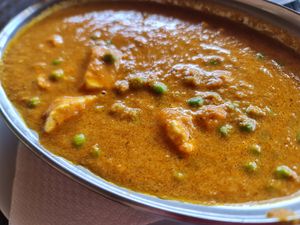 Mattar paneer at Diwali Mahal in Belgrade