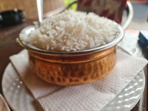 Rice at Diwali Mahal in Belgrade