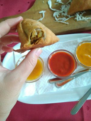 Veg samosa at Diwali Mahal in Belgrade