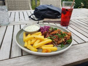 Pilzgyros (fantastisch!) at Weingut Trautwein - Restaurant & Hotel in Flonheim
