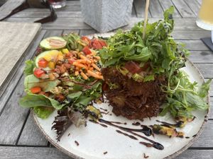 Rösti Türmchen von der Sommerkarte  at Weingut Trautwein - Restaurant & Hotel in Flonheim