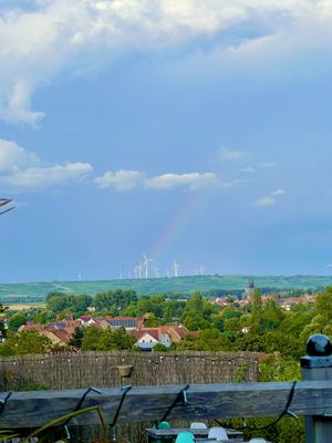 View from the terrace   at Weingut Trautwein - Restaurant & Hotel in Flonheim