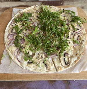 Flammkuchen „Der Waldige"  at Weingut Trautwein - Restaurant & Hotel in Flonheim