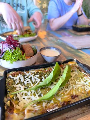 Bärlauchlasagne at Weingut Trautwein - Restaurant & Hotel in Flonheim