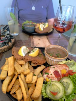 Schnitzel at Weingut Trautwein - Restaurant & Hotel in Flonheim