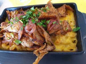 mac'n'cheese mit Gyros Streifen at Weingut Trautwein - Restaurant & Hotel in Flonheim