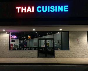 Next to Bling Salon at 5 Points intersection at Bangkok Thai Cuisine in Lewes