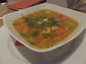 Minestrone (vegan) at Moccachili in Saarbrucken
