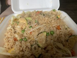 Vegetable fried rice with no butter or eggs at NAM Noodles and More  in Pasadena