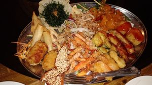 mixed vegan starter for 2 at Oriental Aroma in Royal Wootton Bassett