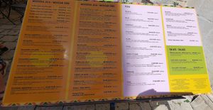 Menu at Mex Cantina Bona Fide in Dubrovnik
