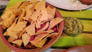Nacho with guacamole insted of cheese and creme at Mex Cantina Bona Fide in Dubrovnik