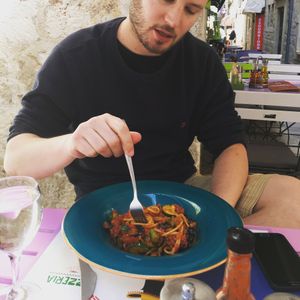 Pasta with vegetables at Mex Cantina Bona Fide in Dubrovnik