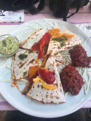Veggie enchiladas without the sour cream and cheese. With a side of guacamole. at Mex Cantina Bona Fide in Dubrovnik