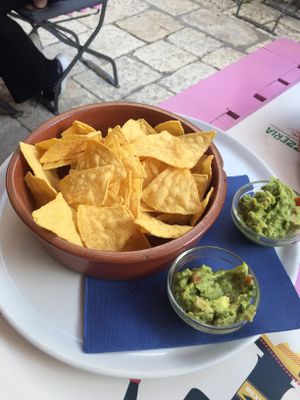 Guacamole and tortilla chips  at Mex Cantina Bona Fide in Dubrovnik